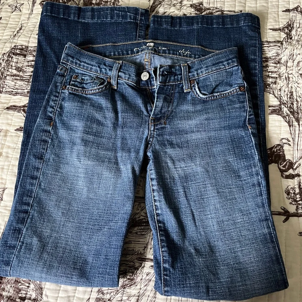 7 For All Mankind Women’s Boot Cut Jeans - Blue - Picture 3 of 3